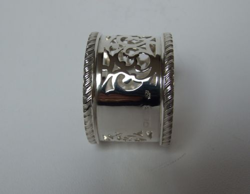 A Quality Victorian Pierced Silver Napkin Ring.