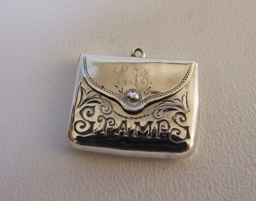 A Delightful First World War Silver Stamp Case.