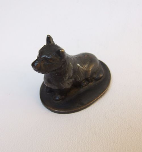 An Early 20th Century Bronze West Highland Terrier Miniature.