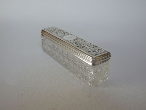 fig 1. A superb Georgian pierced silver dressing table jar.