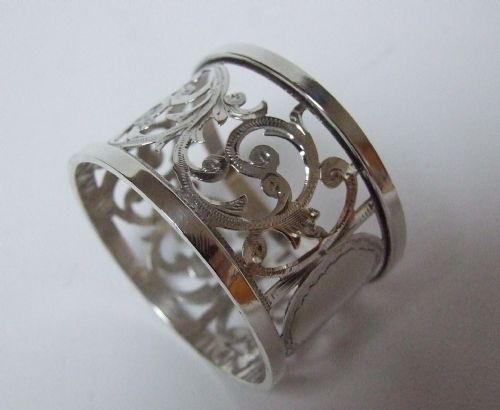 A Gorgeous Pierced Silver Napkin Ring.