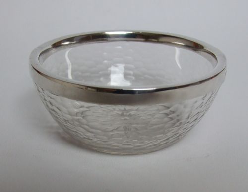 A Gorgeous Silver Rimmed Bowl in the Arts & Crafts Style.