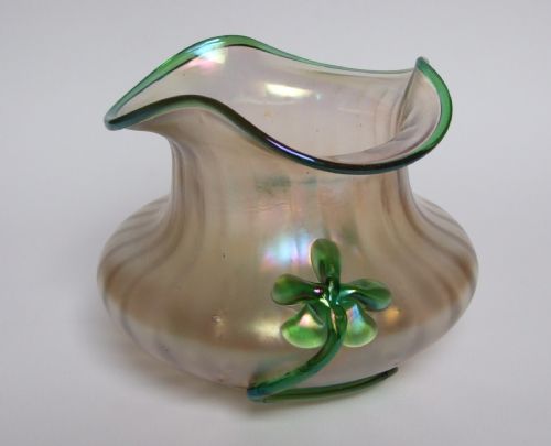 A Gorgeous Art Nouveau Iridescent Flower Bowl.