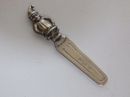 An Extremely Rare Scottish Silver Mr. Punch Bookmark.
