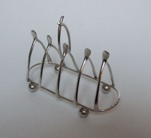 A Charming Victorian Silver 'Wishbone' Toastrack.