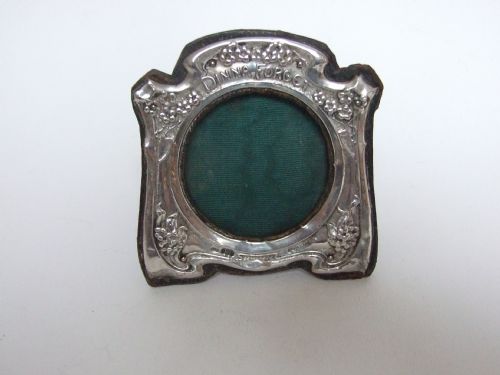 A Touching Art Nouveau Silver Photo Frame. 'Dinna Forget'.