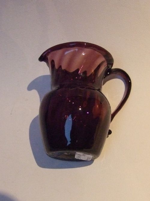 A Gorgeous Early Victorian Amethyst Glass Cream Jug.