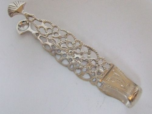A Good Pair of Georgian Style Cast Silver Tongs.