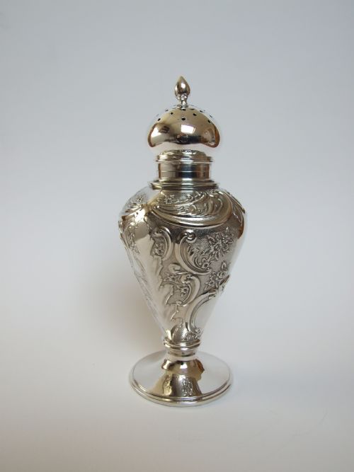 A Spectacular Edwardian Silver Sugar Caster.