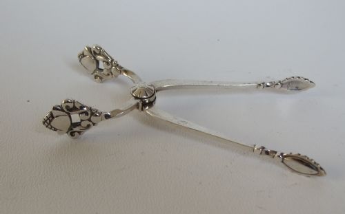 Superb Pair of Georg Jensen Acorn Pattern Silver Nips.
