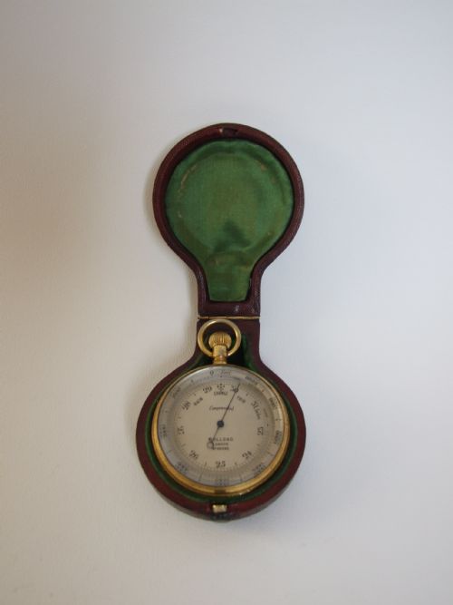 A Wonderful Victorian Cased Pocked Barometer/altemeter by Dollond.