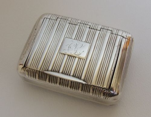 A Good Regency Period George III Silver Snuff Box.