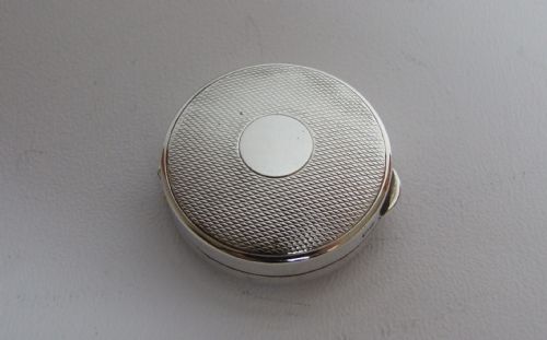 Rare Art Deco Silver Rouge Pot.