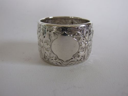 A Superb Victorian Silver Napkin Ring.