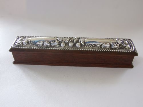 fig 1. A most unusual Edwardian silver fan box.