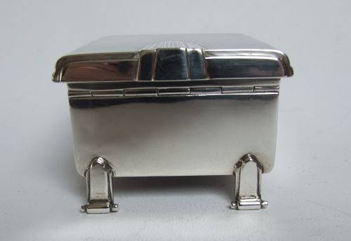 fig 1. A handsome Art Deco silver cufflinks box.
