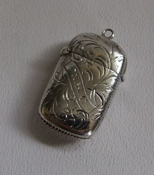A Lovely Victorian Silver Vesta.