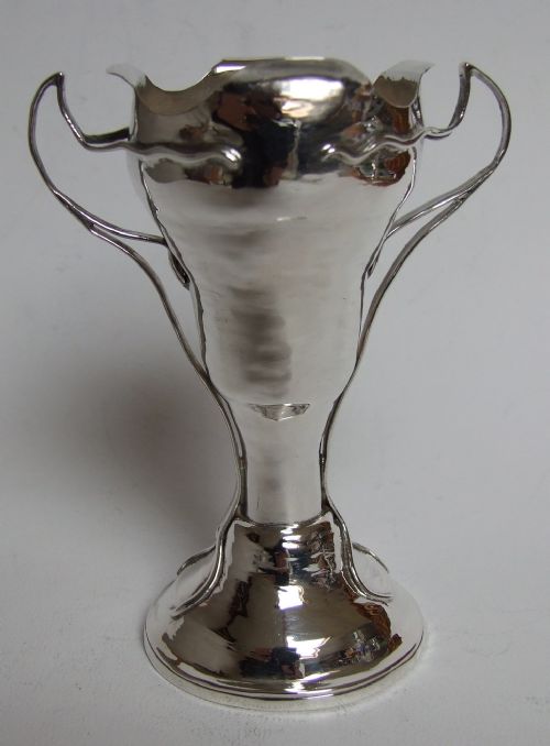 A Superb Arts & Crafts Naturalistic Silver Posy Vase.