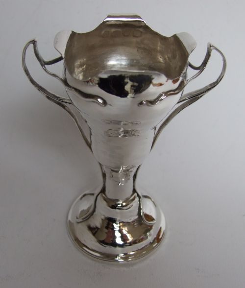 fig 1. A superb Arts & Crafts naturalistic silver posy vase.