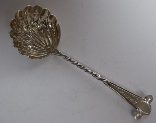 A Superior Victorian Silver Sifter Spoon.