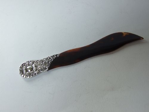 A Stunning Victorian Silver & Tortoiseshell Page Turner.