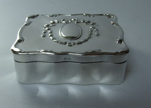 fig 1. A lovely Edwardian silver trinket box.
