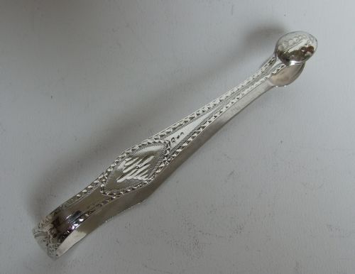 A Lovely Pair of Exeter Silver Tongs.