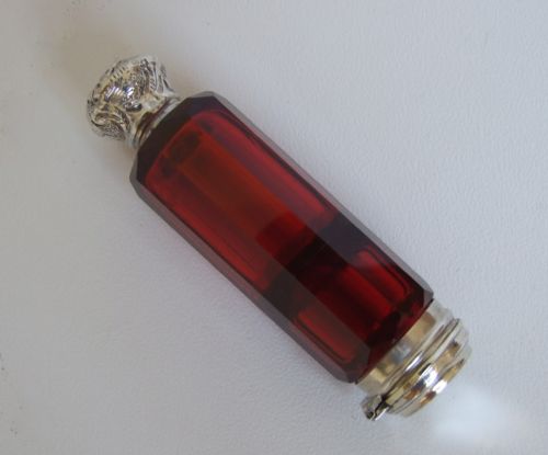 A Rare Victorian Silver Mounted Vinaigrette/scent Bottle.