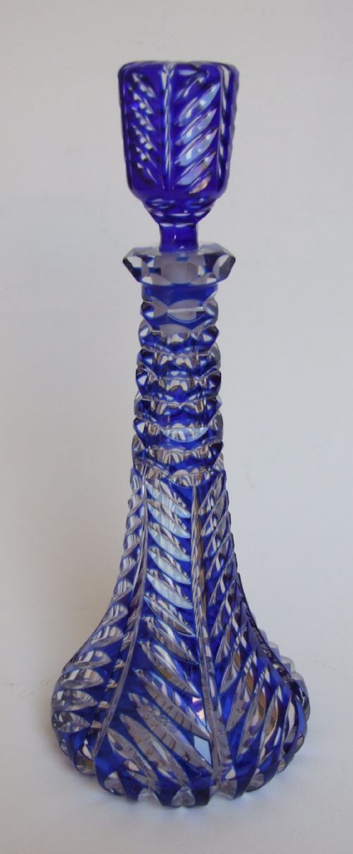 A Stunning Victorian Cut Glass Cologne Bottle.