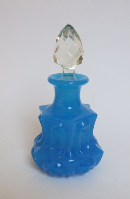 A Lovely Victorian Gothic Glass Perfume Bottle.
