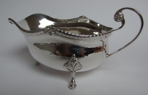 A Fantastic A.e.jones Arts & Crafts Silver Gravy Boat.