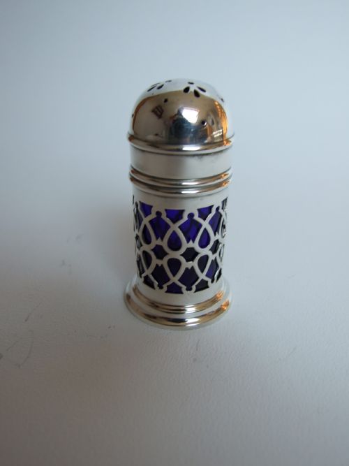 An Attractive Pierced Silver Pepper Pot.