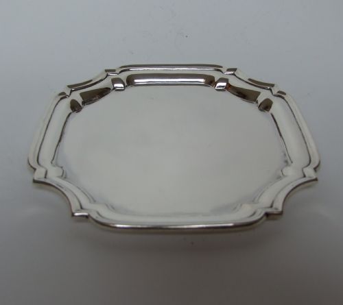 A Handsome Art Deco Silver Card Tray.