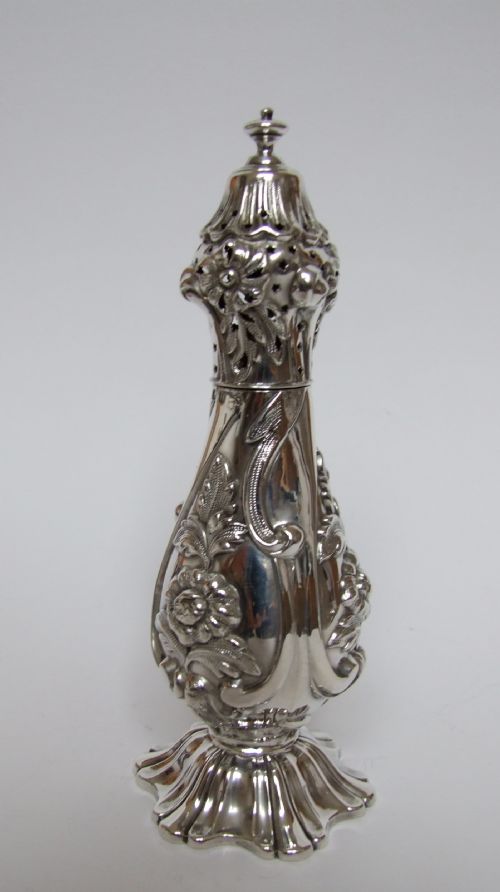 A Splendid Early Victorian Silver Sugar Caster.