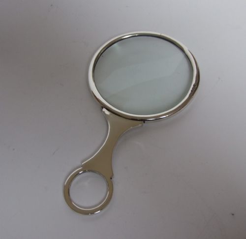 A Splendid and Rare Large Silver Magnifying Glass.