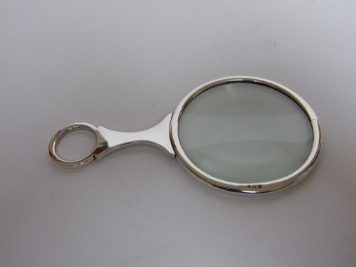 fig 1. A splendid and rare large silver magnifying glass.
