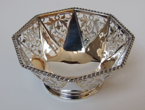 A Fine Mappin & Webb Pierced Silver Bowl.