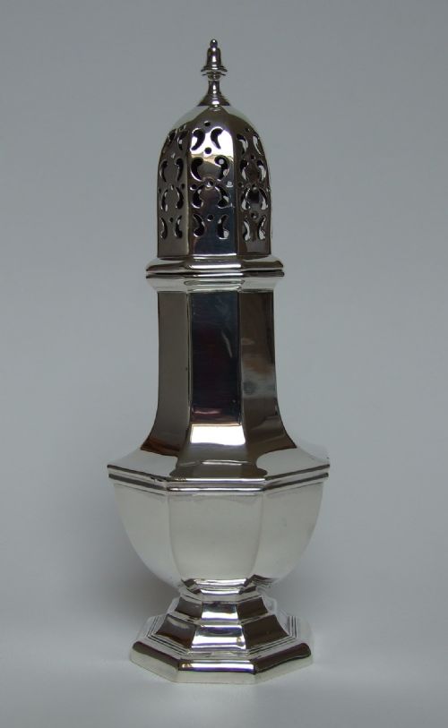 A Chester Silver Edwardian Sugar Caster.