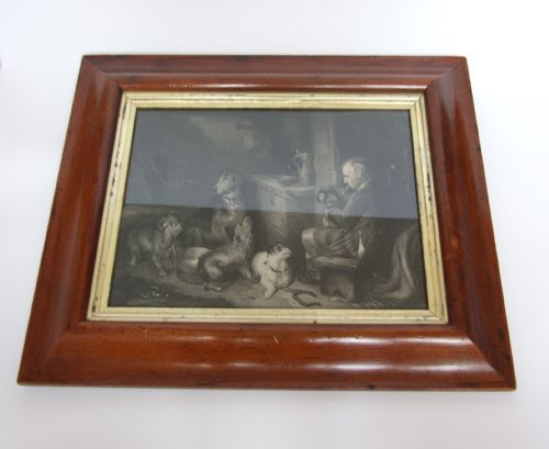 A Fine Victorian Engraving After Edwin Landseer. Titled 'Highland Music'.