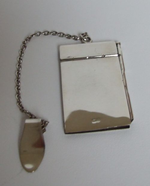 A Rare Silver Notepad and Pencil.