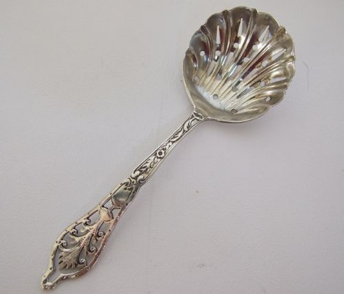 A Charming Edwardian Pierced Silver Sifter Spoon.