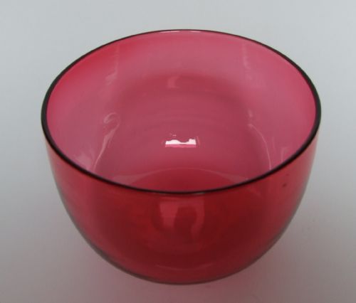 A Delightful Victorian Cranberry Glass Finger Bowl.