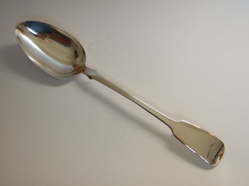 A Superior Victorian Silver Stuffing/basting Spoon in Fiddle Pattern.