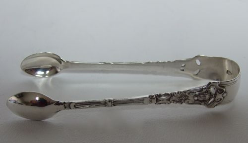 An Unusual Pair of Victorian Silver Sugar Tongs.