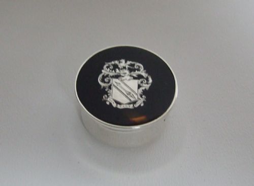 A Superb Edwardian Silver & Tortoiseshell Pillbox.
