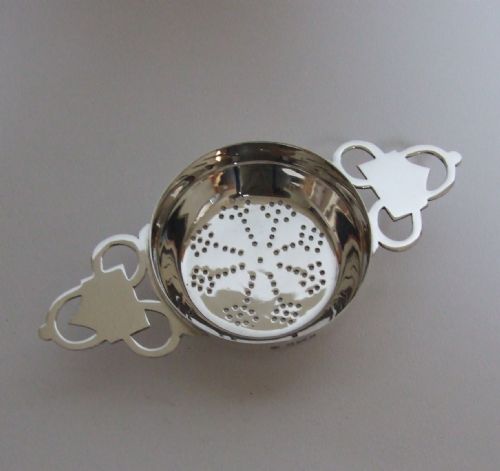 A Superb Hallmarked Silver Tea Strainer.