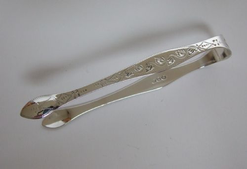 A Gorgeous Pair of Bateman Family Georgian Silver Tongs.
