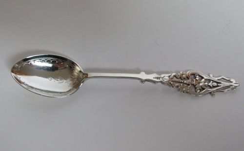 A Gorgeous Edwardian Pierced and Engraved Silver Spoon.