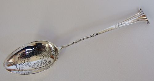 A Gorgeous Onslow Pattern Silver Preserve Spoon.