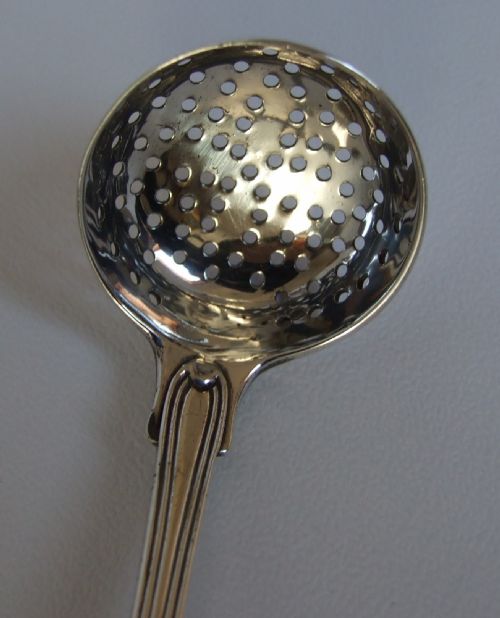 fig 1. A rare Georgian silver spice sifting spoon.